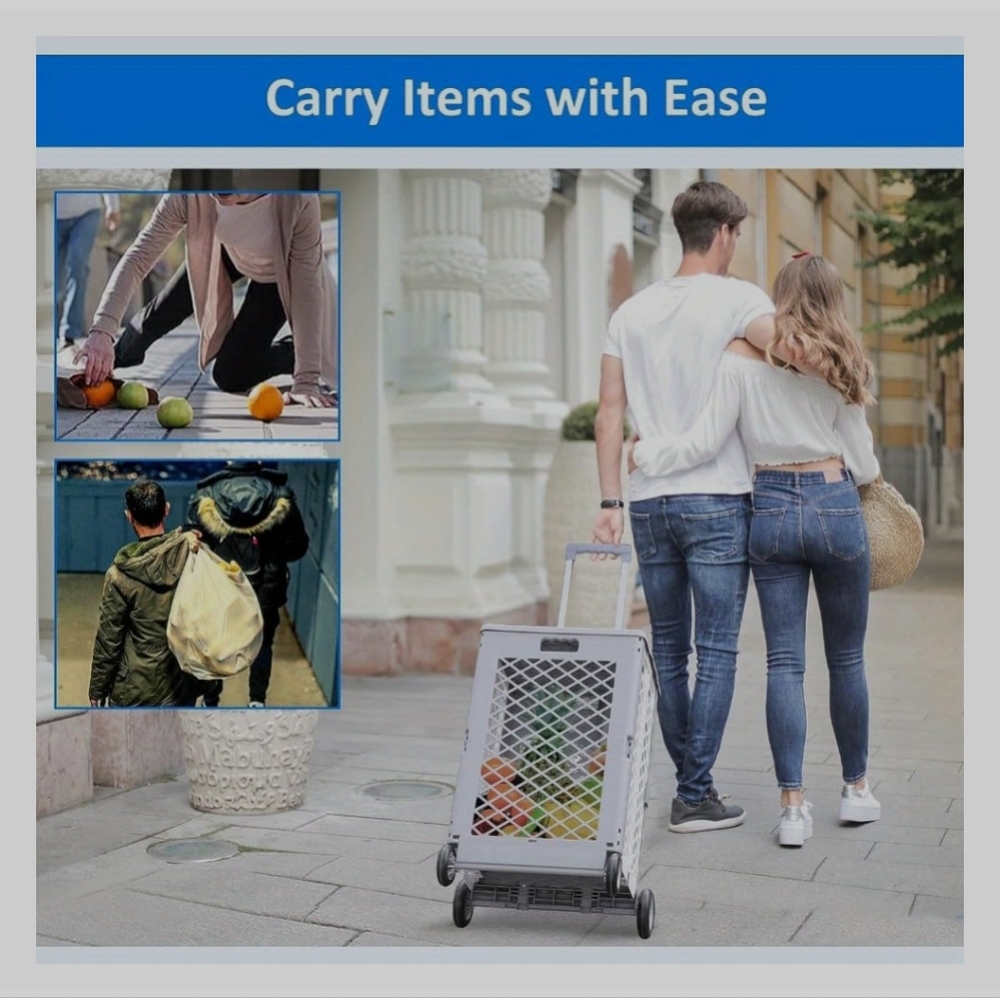 🆕 Collapsible Rolling Utility Cart